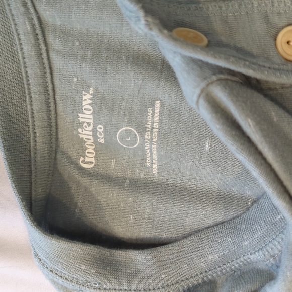 Men's Long Sleeve Henley T-Shirt Goodfellow & Co - Picture 3 of 8